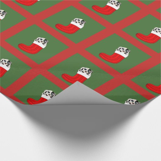 Puppy en socket cadeaupapier (Hoek)