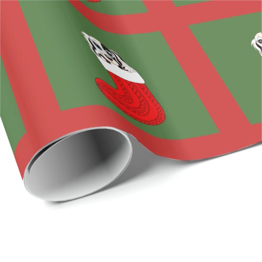 Puppy en socket cadeaupapier (Rol Hoek)