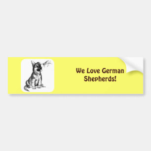 Puppy en sprinkhaan bumpersticker