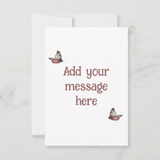 Puppy en vlinders bedankkaart (Achterkant)