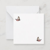 Puppy en vlinders notitiekaartje (Achterkant)