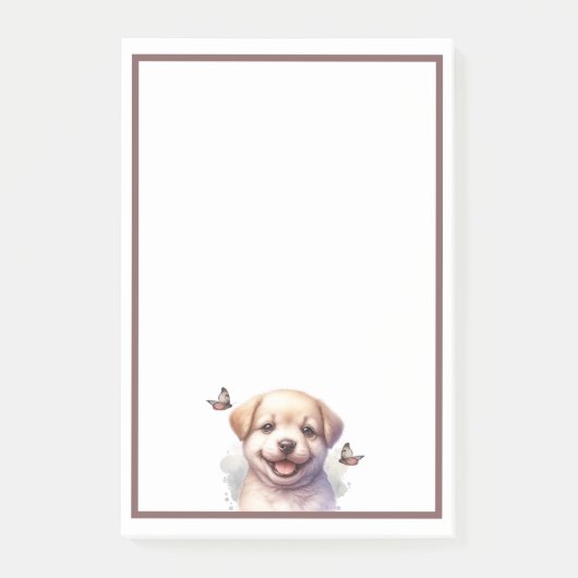 Puppy en vlinders post-it® notes (Voorkant)
