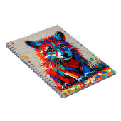 Puppy Expressief abstract dierenartsontwerp Notitieboek (Rechterzijde)