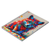 Puppy Expressief abstract dierenartsontwerp Notitieboek (Linkerzijde)