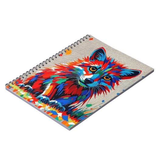 Puppy Expressief abstract dierenartsontwerp Notitieboek (Linkerzijde)