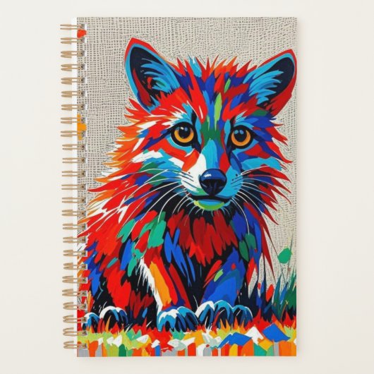Puppy Expressief abstract dierenartsontwerp Planner (Voorkant)