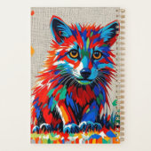Puppy Expressief abstract dierenartsontwerp Planner (Achterkant)