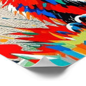 Puppy Expressief abstract dierenartsontwerp Poster (Hoek)