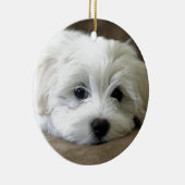 Puppy Eyes Keramisch Ornament (Rechts)