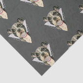 "Puppy Eyes" Pit Bull Dog Waterverf Schilderen 2 Tissuepapier (Detail)