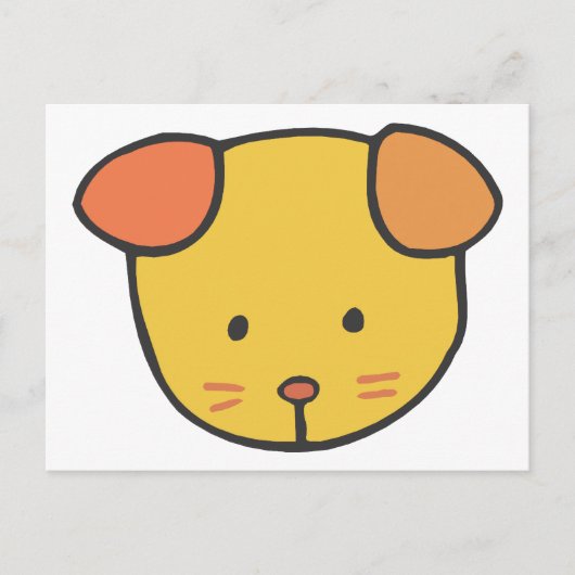 Puppy Face Briefkaart (Voorkant)