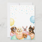 Puppy-feest uitnodiging Hond Uitnodiging Meisje (Achterkant)