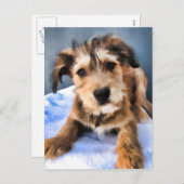 Puppy Feestdagenkaart (Voorkant / Achterkant)