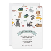 Puppy Feestje Hondenfeest Uitnodiging