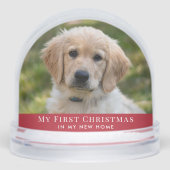 Puppy First Christmas Photo Sneeuwbol (Voorkant)