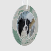 Puppy First Kerstborder Collie Dog Foto Ornament (voorkant)