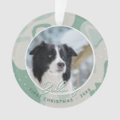 Puppy First Kerstborder Collie Dog Foto Ornament (voorkant)