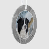 Puppy First Kerstborder Collie Dog Foto Ornament (voorkant)