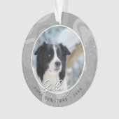 Puppy First Kerstborder Collie Dog Foto Ornament (voorkant)