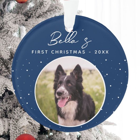 Puppy First Kerstborder Collie Dog Foto Ornament