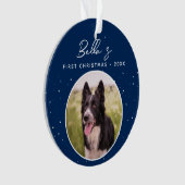 Puppy First Kerstborder Collie Dog Foto Ornament (voorkant)
