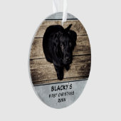 Puppy First Kersthond Pet Photo Keepomwille Ornament (voorkant)