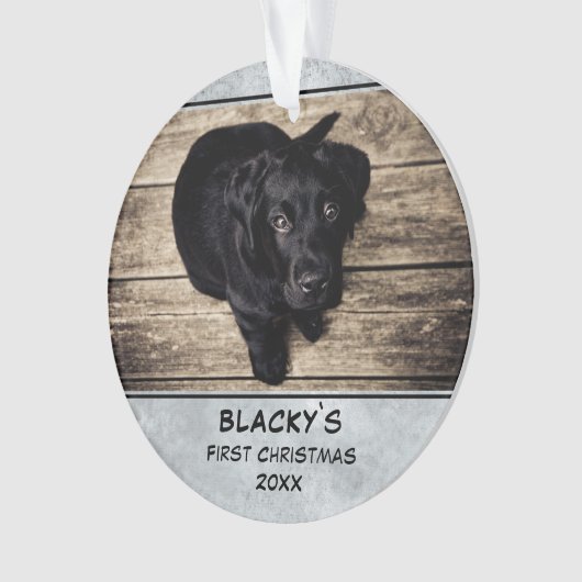 Puppy First Kersthond Pet Photo Keepomwille Ornament (voorkant)