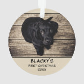 Puppy First Kerstmis Persoonlijke foto van Pet Ornament (achterkant)