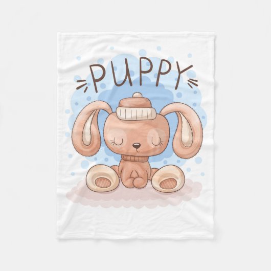 Puppy Fleece Blanket Deken (Voorkant)