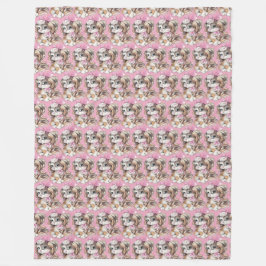 Puppy Fleece Blanket Deken
