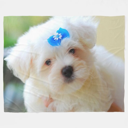 Puppy Fleece Deken (Voorkant (Horizontaal))