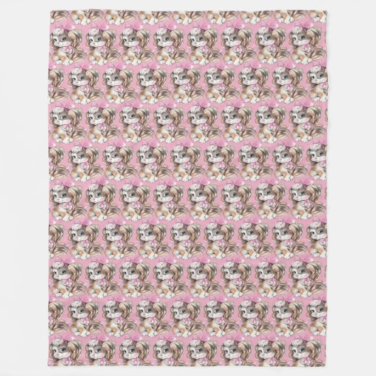 Puppy fleece deken (Voorkant)
