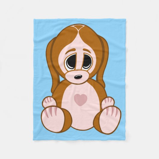 Puppy Fleece Deken (Voorkant)
