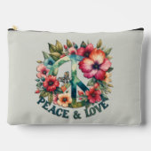 Puppy & Floral 70s Retro "Peace & Love" Vredesbord Etui (Voorkant)