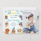 Puppy foto uitnodiging (Voorkant)