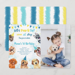 Puppy foto uitnodiging