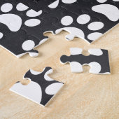 Puppy Foto van Paw-afdrukken met naam Legpuzzel (Zijkant)