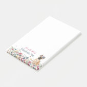 Puppy French Bull Dog Floral Personal Post-it® Notes (Schuin)