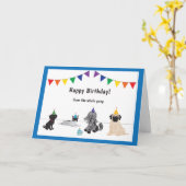 Puppy Gang Verjaardag Kaart (Gele Bloem)