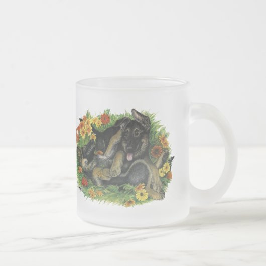 Puppy Garden Matglas Koffiemok (Rechts)