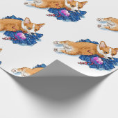 Puppy geniet van Kerstmis Cadeaupapier (Hoek)