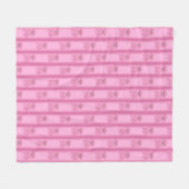 Puppy gestreept fleece deken (Voorkant (Horizontaal))