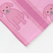 Puppy gestreept fleece deken (Hoek)
