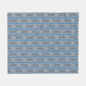 Puppy gestreept fleece deken (Voorkant (Horizontaal))