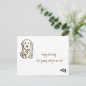 Puppy Gonta Briefkaart - door Gag-Circus, Osaka Ne (Staand voorkant)