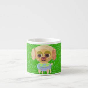 Puppy Green Circles Loops Espresso Kop