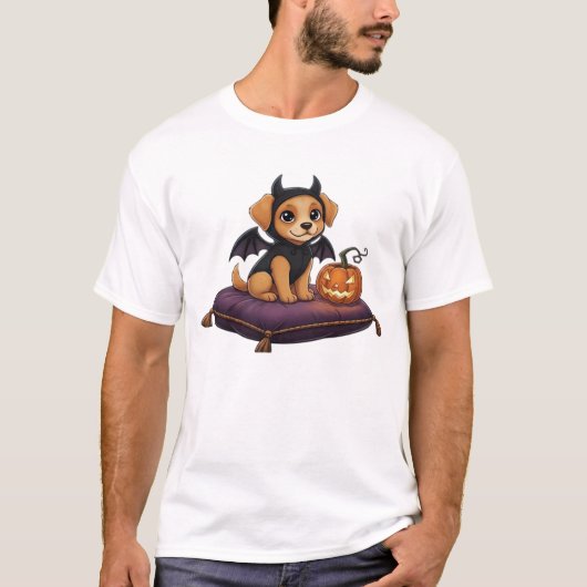 Puppy Halloween Klassiek T-Shirt (Voorkant)