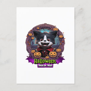 Puppy Halloween kostuum Briefkaart