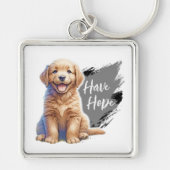 Puppy heeft hoop Sleutelhanger (Voorkant)