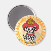 Puppy Hond Brandweerman  Magneet (Voorkant / Achterkant)